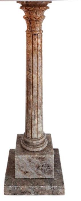 Tafellamp - Marmer, Textiel - Vormgegeven klassieke, Antiek en Kunst, Curiosa en Brocante