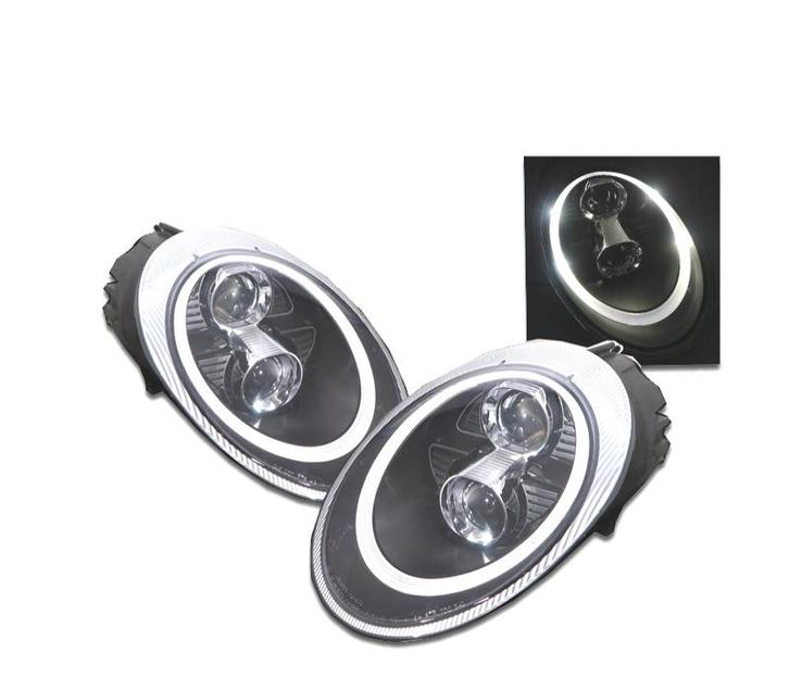 PHARES POUR PORSCHE CARRERA 997 04-09 ANGELS EYES FOND NOIR, Auto-onderdelen, Verlichting, Verzenden