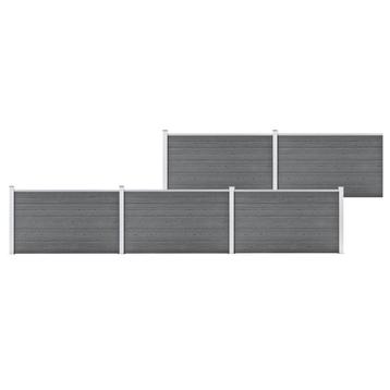 vidaXL Schutting 872x106 cm HKC grijs, Verzenden