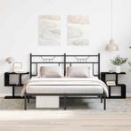 vidaXL Nachtkastje 2 pcs Zwart Eiken 50 x 30 x 51,5 cm, Huis en Inrichting, Verzenden, Nieuw