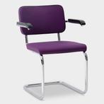 Design vergaderstoel Thonet S64, paars, slede frame, Huis en Inrichting, Stoelen, Ophalen of Verzenden, Gebruikt