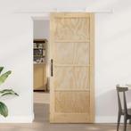 vidaXL Schuifdeuren set Natuurlijk en wit 83 x 202 cm, Doe-het-zelf en Bouw, Deuren en Vliegenramen, Verzenden, Nieuw
