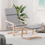 vidaXL Chaise de relaxation avec repose-pied Gris clair, Verzenden, Neuf