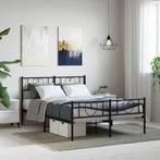 vidaXL Cadre de lit métal avec tête de lit/pied de lit, Maison & Meubles, Chambre à coucher | Lits, Neuf, Verzenden