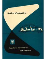 1954 VOLKSWAGEN KEVER LIMOUSINE CABRIOLET INSTRUCTIEBOEKJE.., Auto diversen, Handleidingen en Instructieboekjes, Ophalen of Verzenden