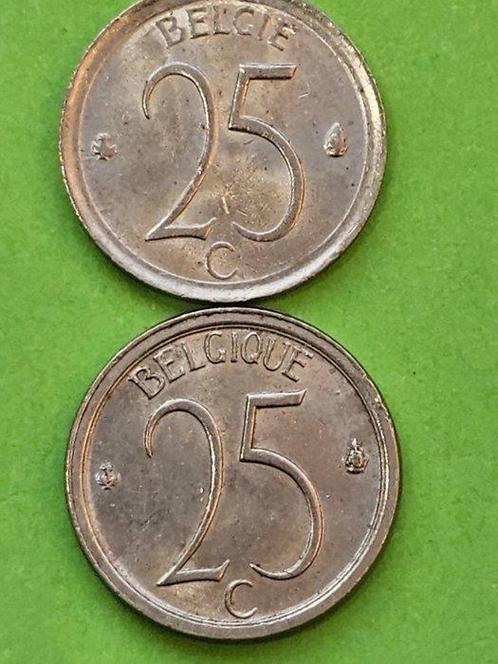 België. 25 Cents 196? grote B (Zonder Minimumprijs), Postzegels en Munten, Munten | Nederland