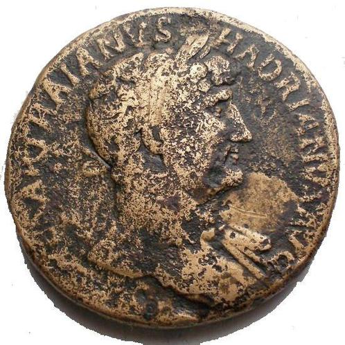 Romeinse Rijk. Hadrianus (117-138 n.Chr.). Sestertius r/, Postzegels en Munten, Munten | Europa | Niet-Euromunten