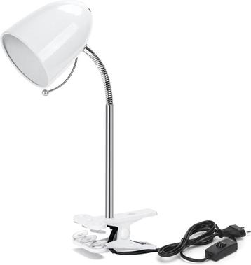 Aigostar LED klemlamp - E27 - Wit - Excl. lampje, Verzenden