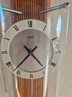 Wandklok - Kieninger - Hout, Glas, geborsteld staal,