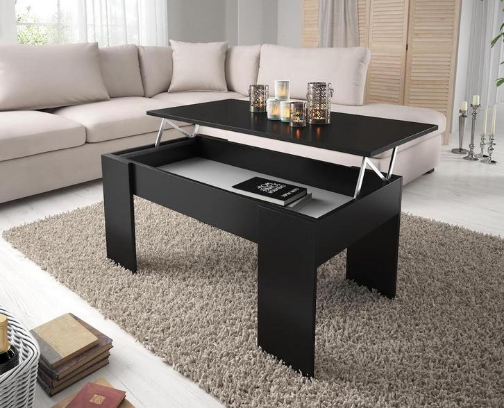 Salontafel Malia - Zwart - 100 cm - Kleine Tafels, Huis en Inrichting, Tafels | Salontafels, Nieuw, 50 tot 100 cm, 50 tot 75 cm