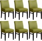 Set van 6 Leren eetkamerstoelen - Echt leer, Landelijk,, Huis en Inrichting, Stoelen, Nieuw, Vijf, Zes of meer stoelen, Landelijk