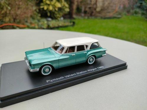 Neo Scale Models 1:43 - Modelauto - Plymouth Valiant Station, Hobby en Vrije tijd, Modelauto's | 1:5 tot 1:12