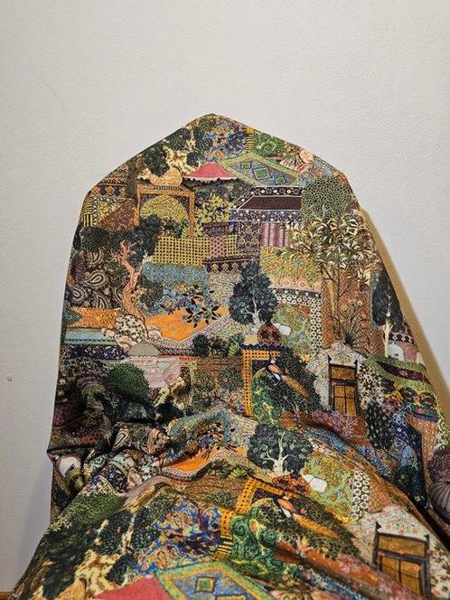 Zwaar katoen met exclusieve gekamde afwerking - Giardino, Antiek en Kunst, Antiek | Tapijten, Tafelkleden en Textiel