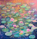 Amita Dand - Evening by the pond, Antiek en Kunst, Kunst | Schilderijen | Modern
