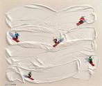 Juli Lampe (1980) - Ski lovers into the snowy clouds., Antiquités & Art