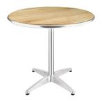 Tafel | Hout/Aluminium | Essenhout Blad | Aluminium Frame |, Verzenden, Nieuw in verpakking