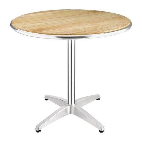 Tafel | Hout/Aluminium | Essenhout Blad | Aluminium Frame |, Zakelijke goederen, Horeca | Keukenapparatuur, Nieuw in verpakking