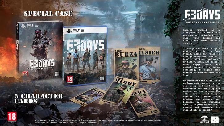 63 Days-The Home Army Edition (PlayStation 5) NIEUW, Games en Spelcomputers, Games | Sony PlayStation 5, Ophalen of Verzenden