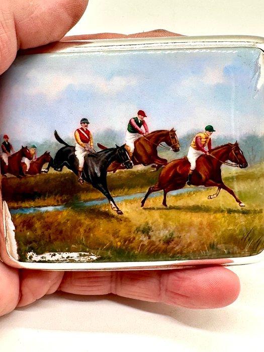 Handgemaakte antieke zilveren Sigarettendoos met, Antiek en Kunst, Antiek | Zilver en Goud