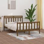 vidaXL Cadre de lit Marron miel Bois de pin massif 120x200 c