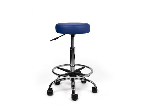 Tabouret Blauw - Standaard Zithoogte met Voetsteun, Huis en Inrichting, Krukjes, Nieuw, In hoogte verstelbaar