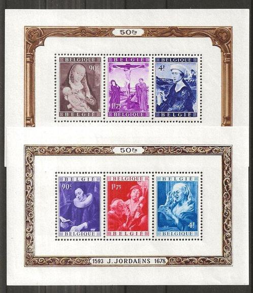 België 1949 - Blokken Jordaens en Van der Weyden - OBP/COB, Postzegels en Munten, Postzegels | Europa | België