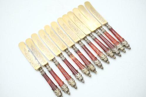 Tafelmessenset (12) - Zilver - Vork, Antiek en Kunst, Antiek | Zilver en Goud