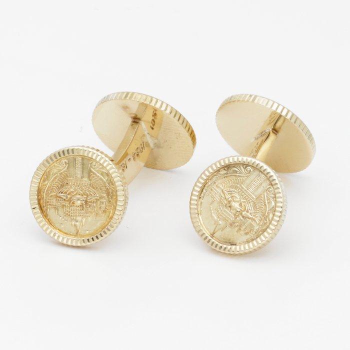 Manchetknopen - 14 karaat Geel goud, Handtassen en Accessoires, Antieke sieraden