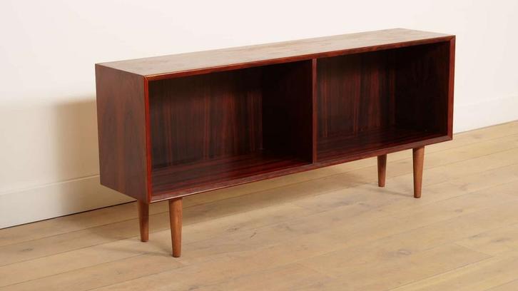 Vintage boekenkast | Palissander | Platenkast, Huis en Inrichting, Kasten | Wandmeubels, Ophalen of Verzenden