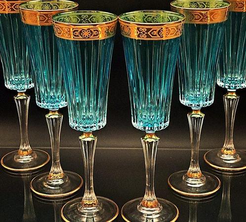 Artemisia - Flûte à champagne (6) - Cristal, Antiek en Kunst, Antiek | Meubels | Tafels