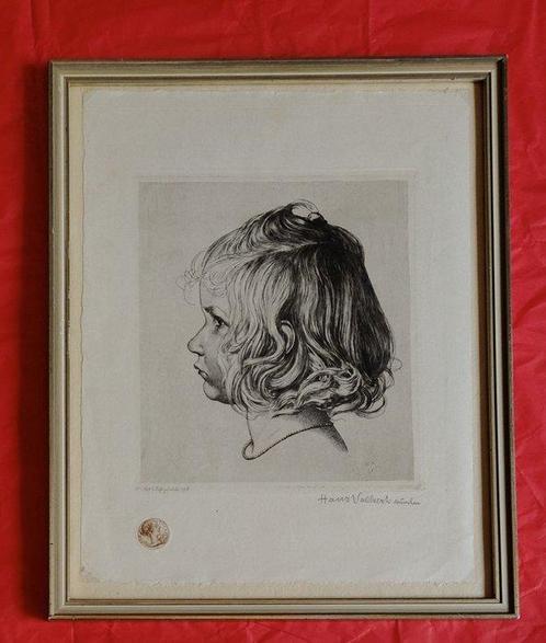 Hans Volkert (1878-1945) - Portrait of a Girl / Fortuna., Antiek en Kunst, Antiek | Overige Antiek