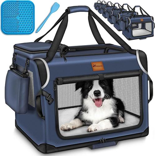 TRESKO® Opvouwbare hondenbox inclusief likmat en spatel, maa, Dieren en Toebehoren, Overige Dieren-accessoires, Verzenden