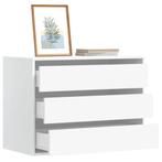 vidaXL Ladekast 80x41x58 cm bewerkt hout wit, Verzenden, Nieuw