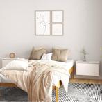 vidaXL Wandkasten 2 st 60x30x35 cm massief grenenhout wit, Huis en Inrichting, Kasten | Wandmeubels, Verzenden, Nieuw