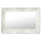 vidaXL Miroir mural style baroque 60x40 cm Blanc, Maison & Meubles, Accessoires pour la Maison | Miroirs, Verzenden, Neuf