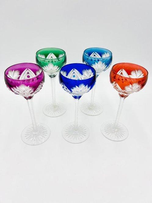 St. Louis - Wijnglas (5) - Bristol - Kristal, Antiek en Kunst, Antiek | Meubels | Tafels