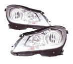 Phares Pour Mercedes Classe C W204 10-14 Fond Chromé, Auto-onderdelen, Verlichting, Verzenden, Nieuw