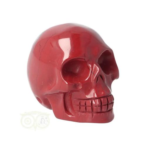 Rode Jaspis schedel Nr 17 - 104 gram, Handtassen en Accessoires, Edelstenen, Nieuw, Verzenden