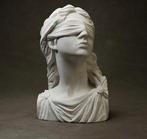 Beeldje, Statue Thémis - 12 cm - Gips, Antiek en Kunst