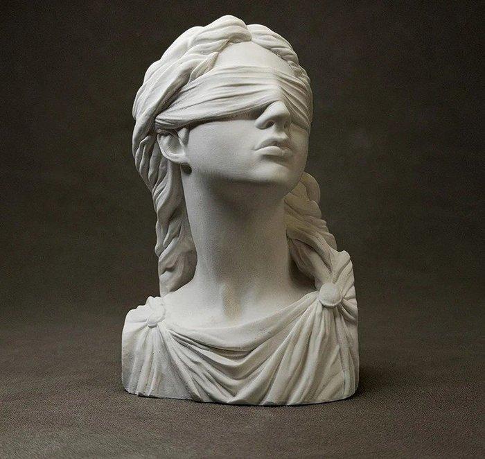 Beeldje, Statue Thémis - 12 cm - Gips, Antiek en Kunst, Curiosa en Brocante