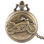 Fako® - Zakhorloge - XXL - Motor - Ø 47mm - Bronskleurig, Handtassen en Accessoires, Horloges | Heren, Verzenden, Nieuw