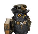 Serre-livres - Résine - Uil steampunk