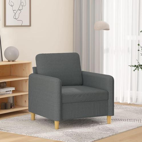 vidaXL Fauteuil Gris foncÃ© 60 cm Tissu, Huis en Inrichting, Zetels | Zetels, Verzenden