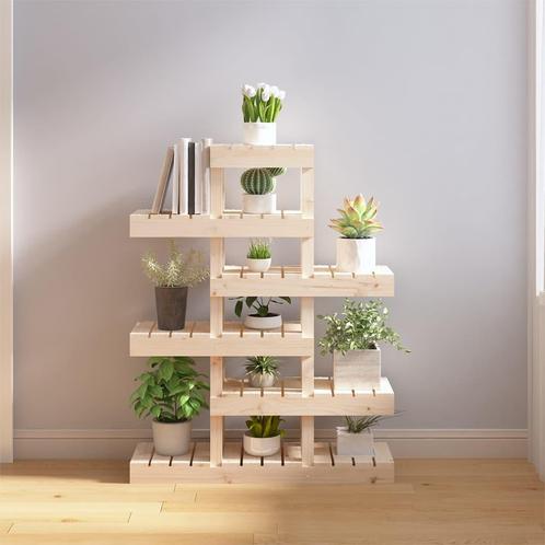 vidaXL Plantenstandaard 85x25x109,5 cm massief grenenhout, Tuin en Terras, Bloembakken en Plantenbakken, Nieuw, Verzenden
