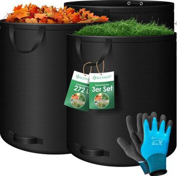Kesser Tuinzak - 3 x 272L - Bladzak - Tuinafvalzak - Zwart, Verzenden