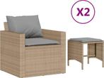 vidaXL - 4-delige - Loungeset - met - kussens - poly -, Verzenden, Nieuw, Loungeset