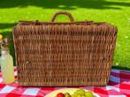 Cesto/Valigia da Picnic in Vimini con Piatti, Posate,
