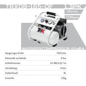 Trx trx08-165-of compresseur sans huile 1.3pk 8bar 6l - 165, Bricolage & Construction, Outillage | Autres Machines
