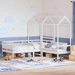 vidaXL Kinderbed met bank en huisje massief grenenhout wit, Verzenden, Nieuw