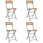 Inklapbare Bistrostoelen - Teakhout & Staal | Tweede Kans..., Verzenden, Nieuw, Teakhout, Inklapbaar